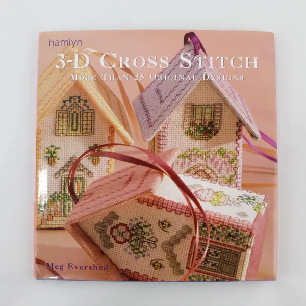 Vintage 3-D Cross Stitch More Than 25 Original Designs Meg Evershed 1999 HC DJ 