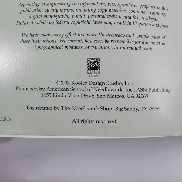 VTG Cross-Stitch From A to Z by Linda Gillum Kooler Design Studio 2003 Paperback
