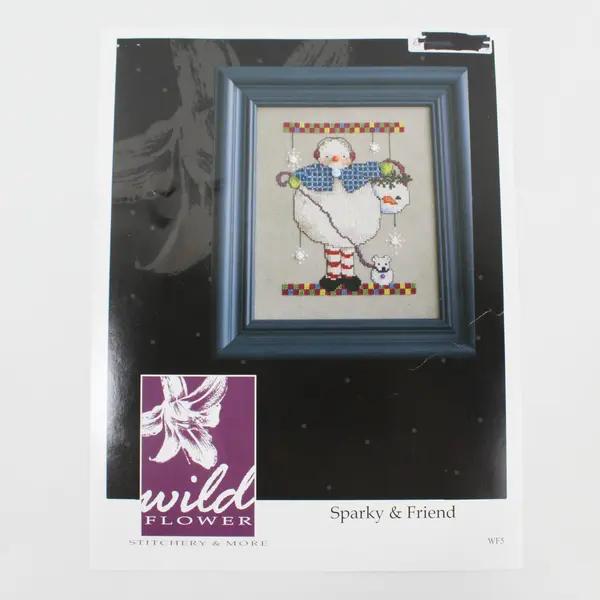 Lot of 3 Wildflower Stitchery & More Snow Sisters Sparky & Friend Patterns