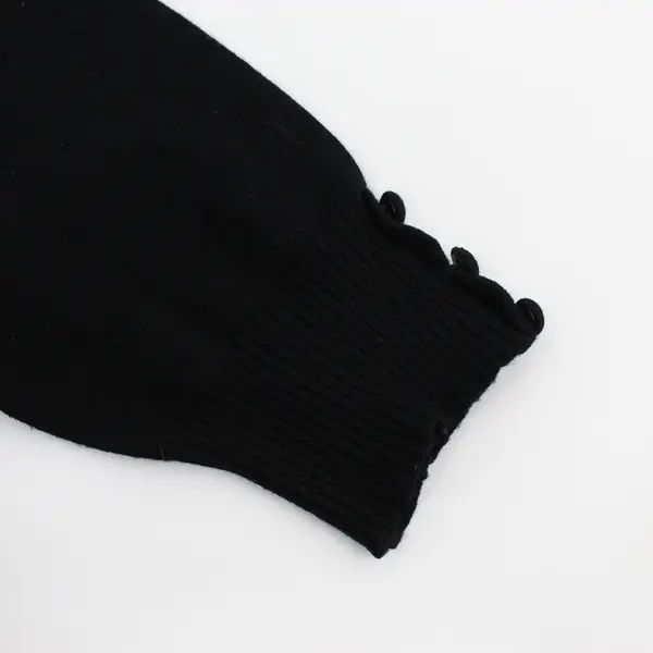 Uniform John Paul Richard Black Scoop Neck 3/4 Sleeve Knit Top Women's M
