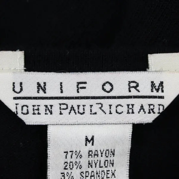 Uniform John Paul Richard Black Scoop Neck 3/4 Sleeve Knit Top Women's M
