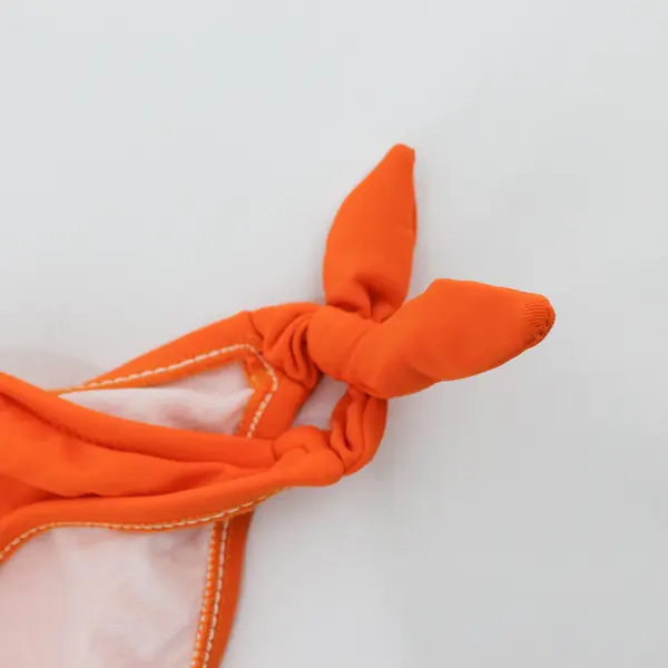 Surfside Bright Orange Side Tie Bikini Bottom Women's Medium