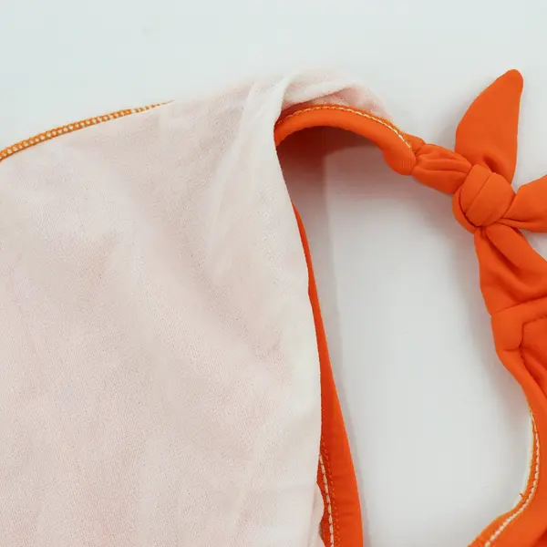 Surfside Bright Orange Side Tie Bikini Bottom Women's Medium