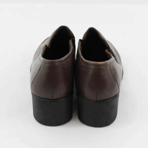 Cloud Walkers Madison Brown Leather 2" Heeled Slip On Loafers Womens Size 10D
