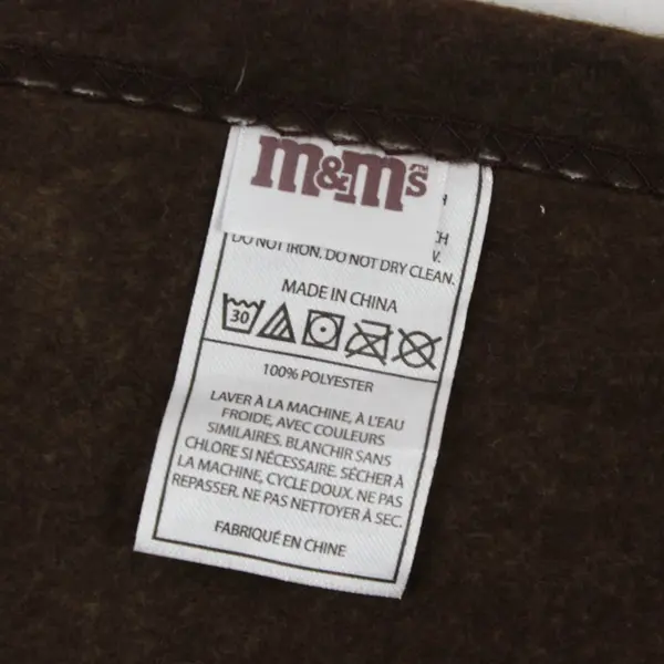 Official M&Ms Brown Fleece Blanket 50" x 62"