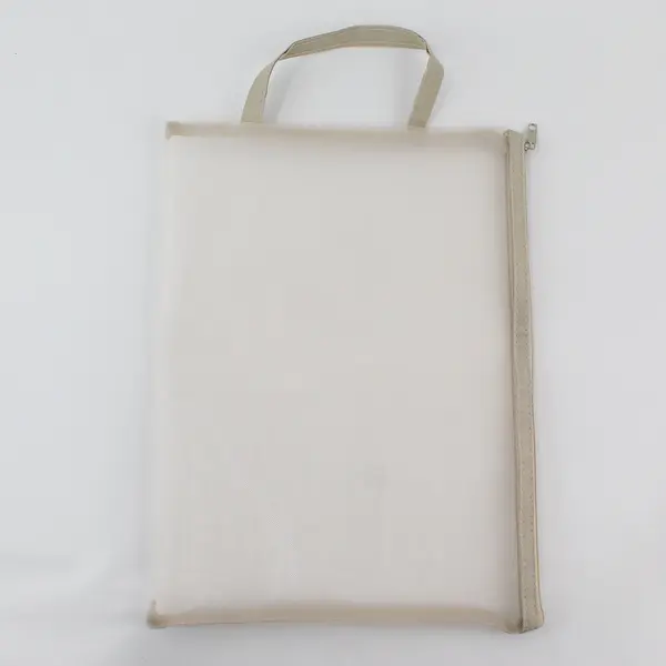 Lot of 2 Mesh Storage Bags with Zippered Tops/Handles - 10"x13.8"