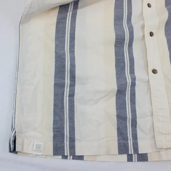 Chaps Ralph Lauren Multicolor Striped Short-Sleeved Button-Down Men's Large FLAW