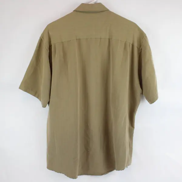 Arrow Green Short-Sleeved Button-Up Men's Size 16
