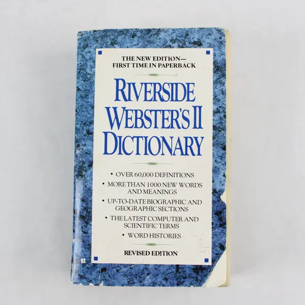 Vintage Riverside Webster's II Dictionary 1996 Revised Edition Paperback 