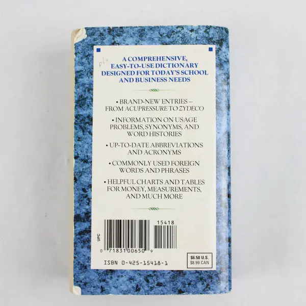 Vintage Riverside Webster's II Dictionary 1996 Revised Edition Paperback 