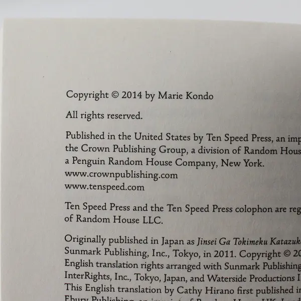 The Life Changing Magic of Tidying Up by Marie Kondo 2014 Hardcover