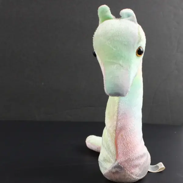 TY Beanie Baby Neon 1999 Tie Dye Pastel Seahorse Plush With Tag Protector