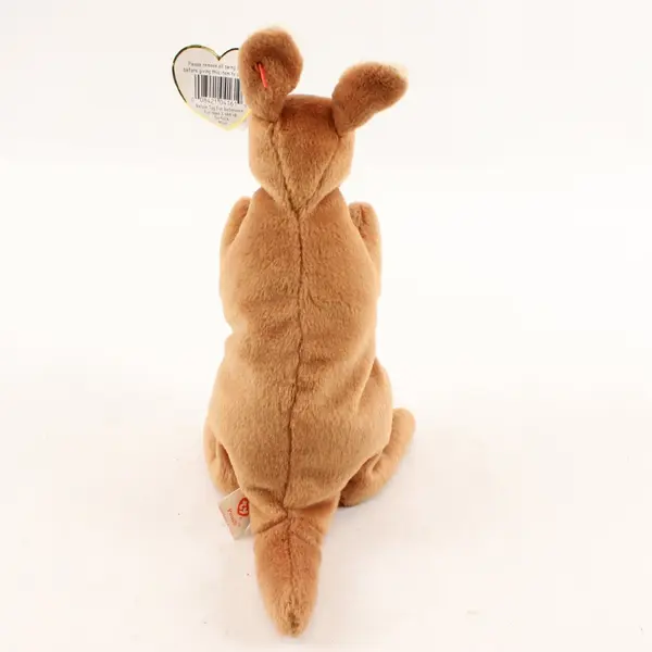 TY Beanie Baby Pouch 1996 Retired Brown Kangaroo Joey With Tag Plush #4161