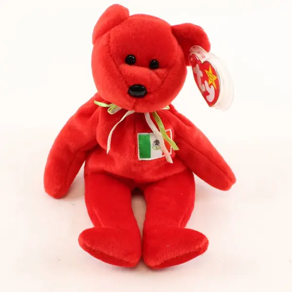 TY Beanie Baby Red Osito Mexican Flag 1999 Tag Protector