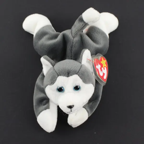 TY Beanie Baby Nanook 1996 White/Grey Husky Dog W/ Tag Plush Doll Toy