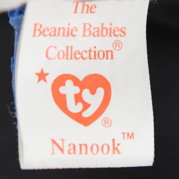 TY Beanie Baby Nanook 1996 White/Grey Husky Dog W/ Tag Plush Doll Toy