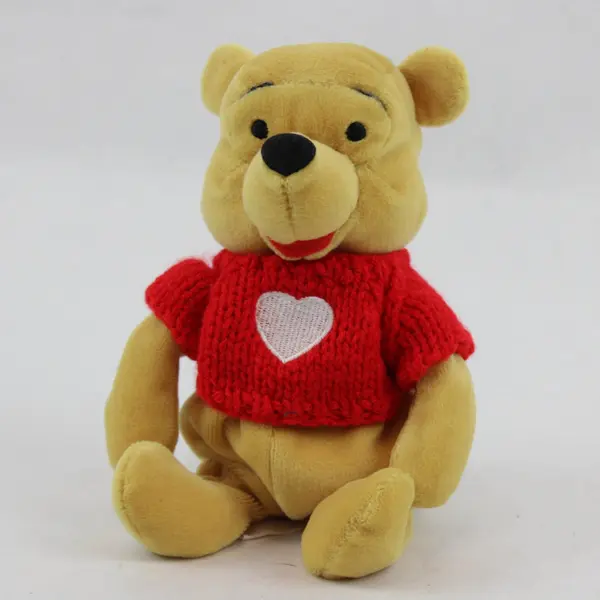 Disney Winnie the Pooh Plush Stuffed Animal Red Sweater