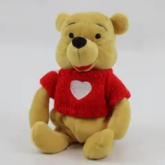 Disney Winnie the Pooh Plush Stuffed Animal Red Sweater