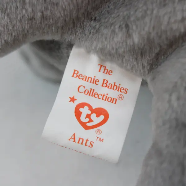Ty Beanie Baby Ants 1998 Gray Anteater Plush Doll Toy With Tag