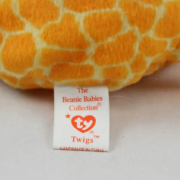 TY Beanie Baby Twigs 1995 Orange Giraffe With Tag Plush Doll Toy