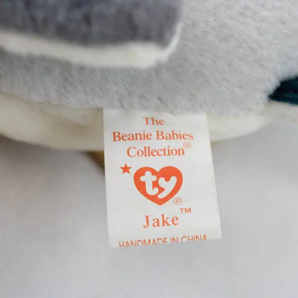 Ty 1998 Beanie Baby Jake the Mallard Duck Plush Toy With No Ear Tag