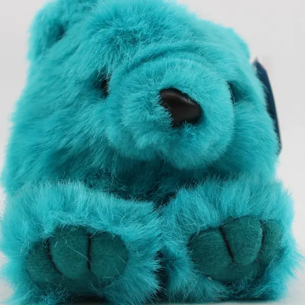 Puffkins Swibco Telly Bear Turquoise Blue Plush Stuffed Animal 4.5"