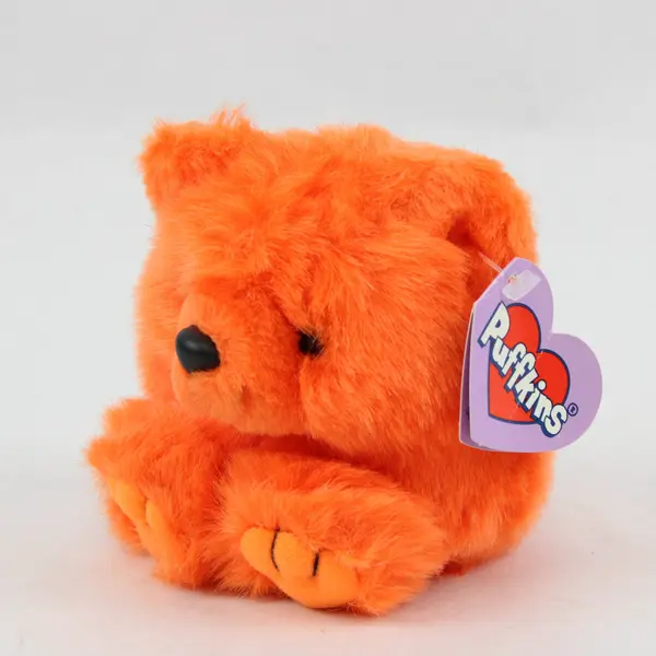 Vintage Puffkins Mango Orange Bear Plush Stuffed Animal Collectible