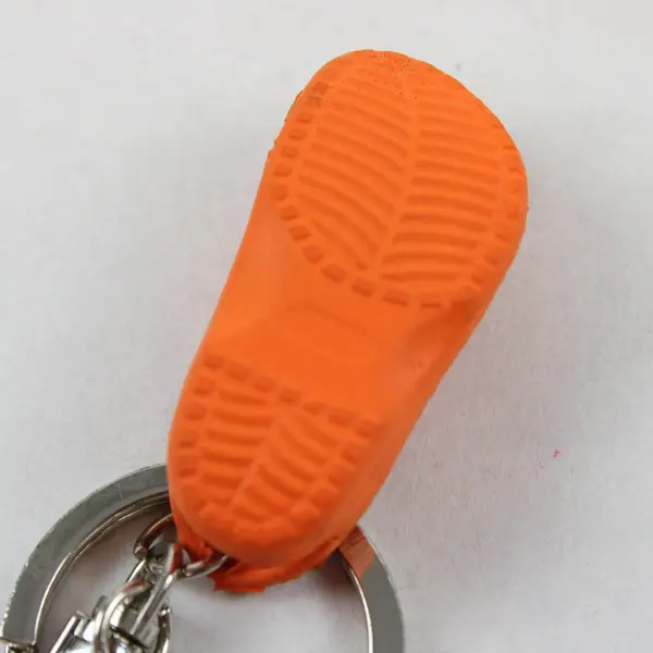 Crocs Clog Keychain Shoe Novelty Gift Realistic Mini Orange Detachable Ring