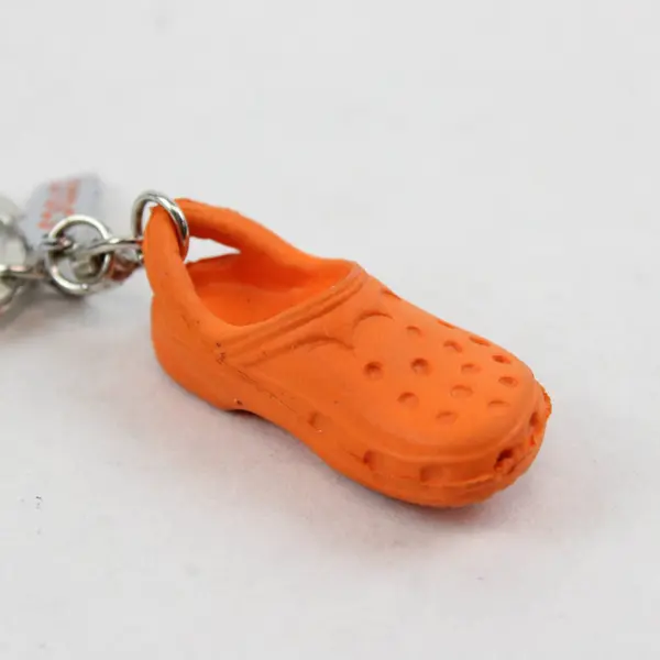 Crocs Clog Keychain Shoe Novelty Gift Realistic Mini Orange Detachable Ring