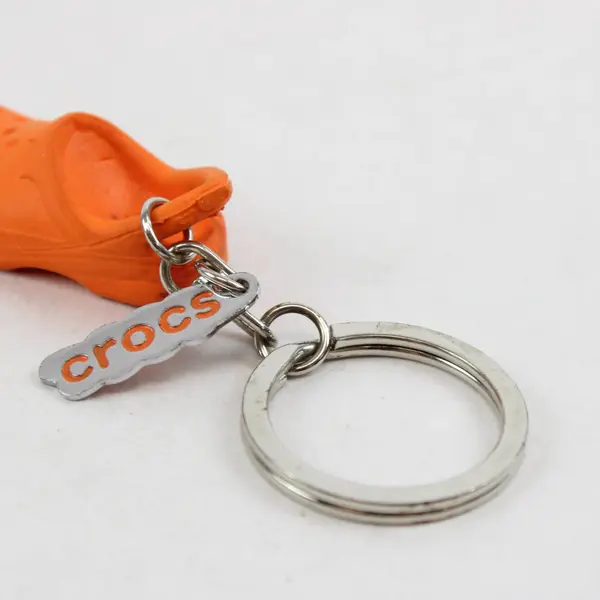 Crocs Clog Keychain Shoe Novelty Gift Realistic Mini Orange Detachable Ring