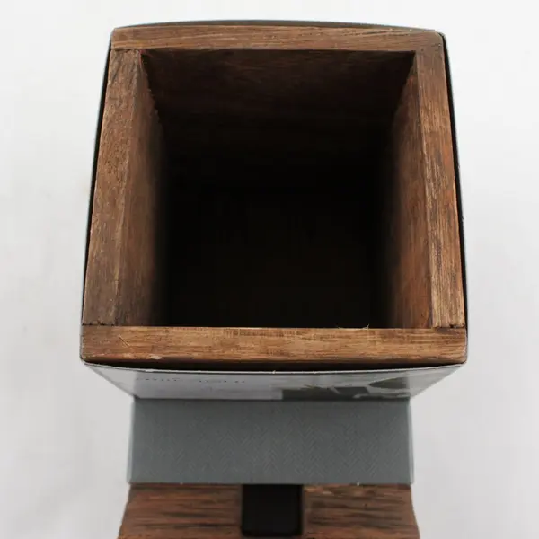 Threshold Dark Brown Wooden Phone Stand & Pen Holder 4.5" Tall Office Supplies