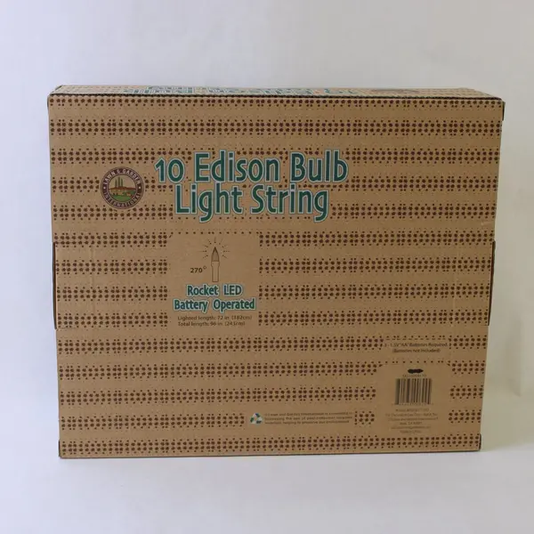 Rocket LED 10 Edison Bulb Light String KF01617-BO Battery Operated