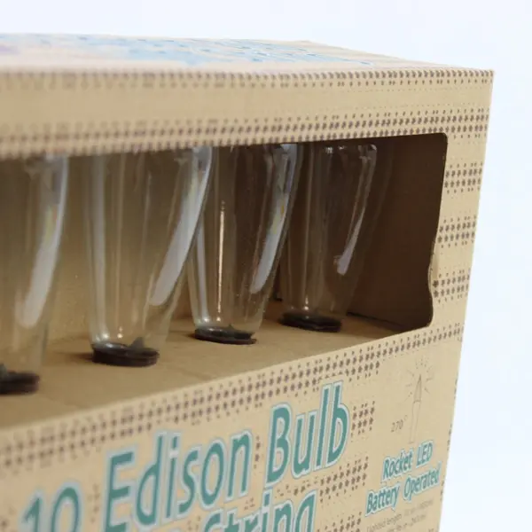 Rocket LED 10 Edison Bulb Light String KF01617-BO Battery Operated