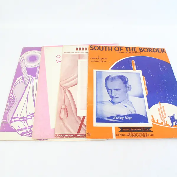 Lot Of 4 Vintage Sheet Music 1939 South Of The Border Bubbles In The Wine