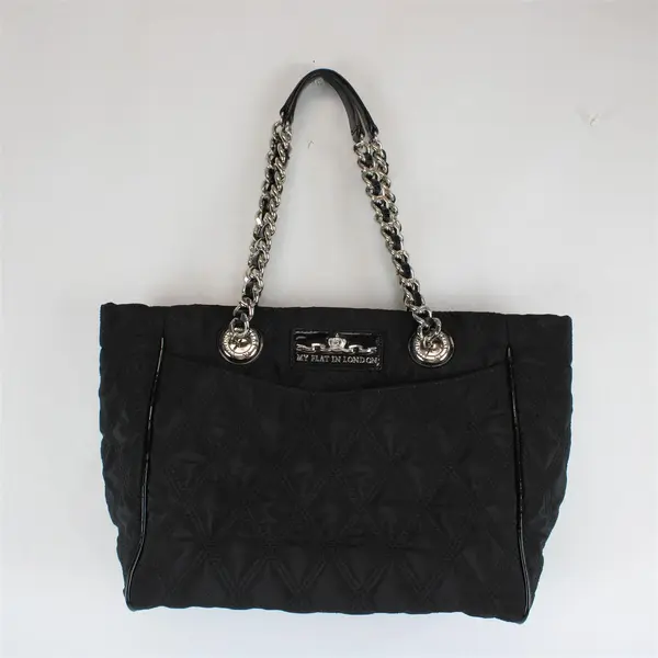 My Flat In London Bedfordshire Quilted Black Shoulder Bag