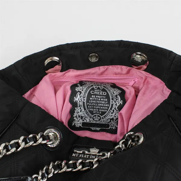My Flat In London Bedfordshire Quilted Black Shoulder Bag