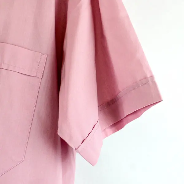 Woolworths Pink Striped Short Sleeve Button-Down Shirt 15/38 M