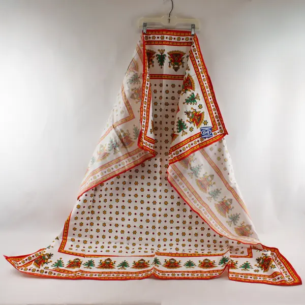 Kolf Austrian Christmas Tablecloth Folk Art Angels Trees New With Tags