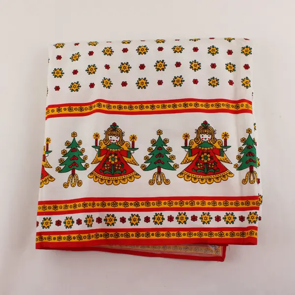 Kolf Austrian Christmas Tablecloth Folk Art Angels Trees New With Tags