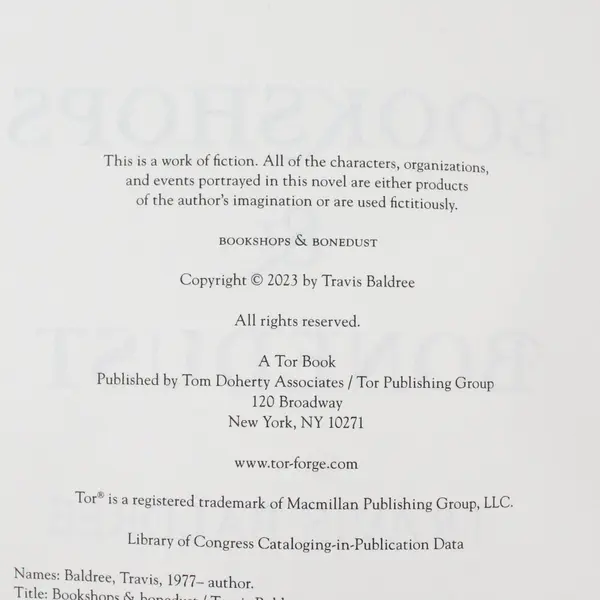 Bookshops & Bonedust Travis Baldree Paperback Legends & Lattes