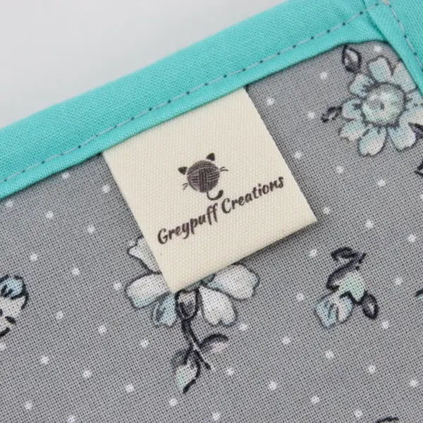 Large Fabric Folding Craft/Jewelry Storage Bag, Greypuff Creations, 7.8"x12" 