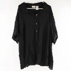 NWT White Stag Sheer Black Short-Sleeved Button-Up Women's Size 26/28W