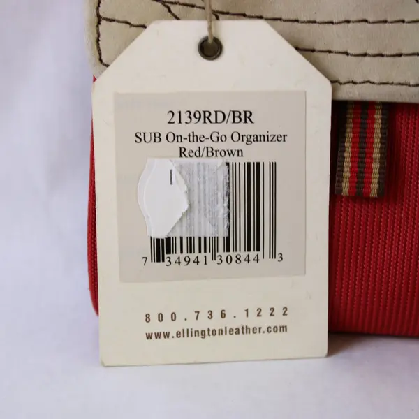 Ellington Leather Sub On The Go Organizer Red Brown NWT