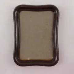 Brown Curvy Resin Picture Frame Fits 5x7 Made in Hong Kong