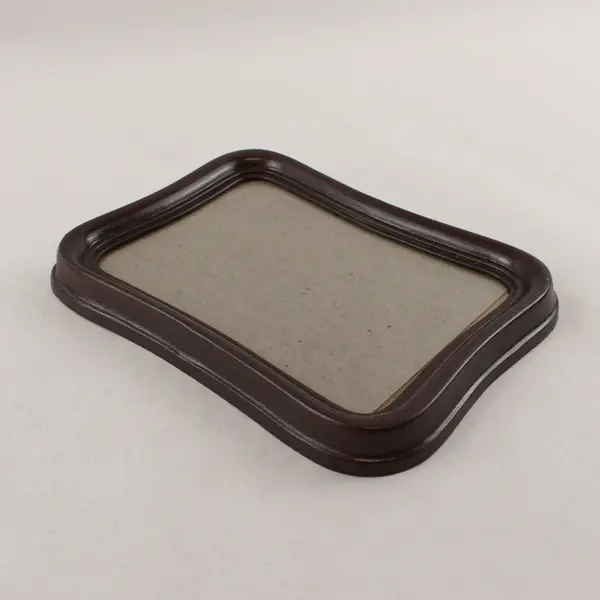 Brown Curvy Resin Picture Frame Fits 5x7 Made in Hong Kong