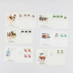 Lot Of 8 Transportation Stamp 1985 First Day Covers Fleetwood Cachet
