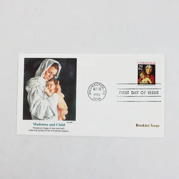 Set Of 5 Christmas Stamps 1992 Fleetwood First Day Covers Booklet Issue