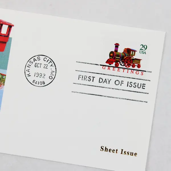 Set Of 4 Christmas Toy Stamps 1992 Fleetwood First Day Covers Sheet Issue
