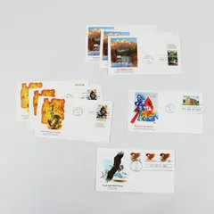 Lot of 8 Mixed Stamp 1992 Fleetwood First Day Covers