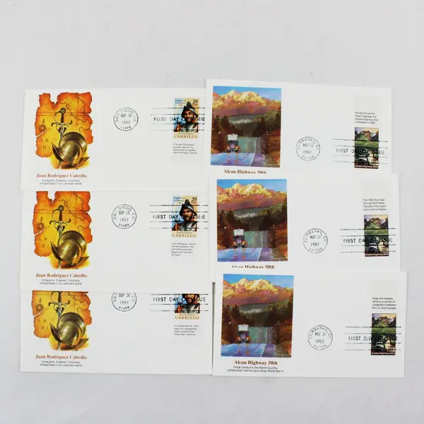 Lot of 8 Mixed Stamp 1992 Fleetwood First Day Covers